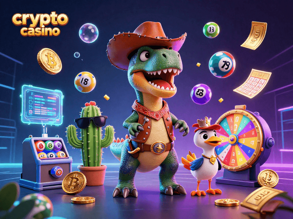 Jouez avec le crypto casino, explorez d'incroyables aventures avec des héros 3D et des éléments de blockchain.
