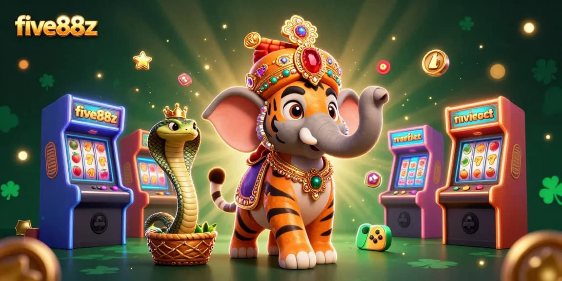 Engage in thrilling gaming adventures with five88z casino's vibrant 3D illustration featuring a royal gaming scene.