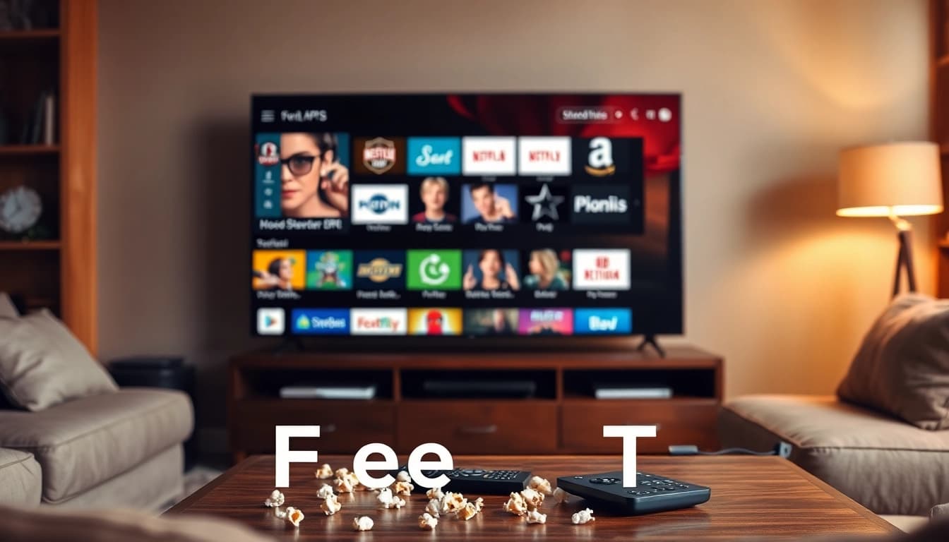 Experience the benefits of a FREE IPTV Trial in a cozy home entertainment setting.