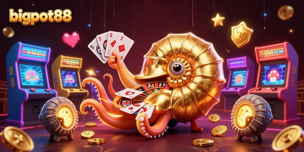 Menangkan hadiah terbaik di bigpot88 dengan ilustrasi kasino yang megah dan menarik.