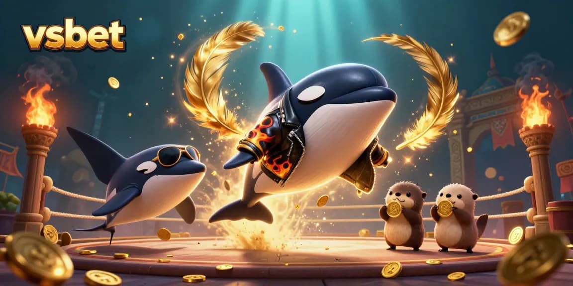 Experience vibrant gameplay at vsbet, featuring characters in an underwater scene with animated gambling elements.
