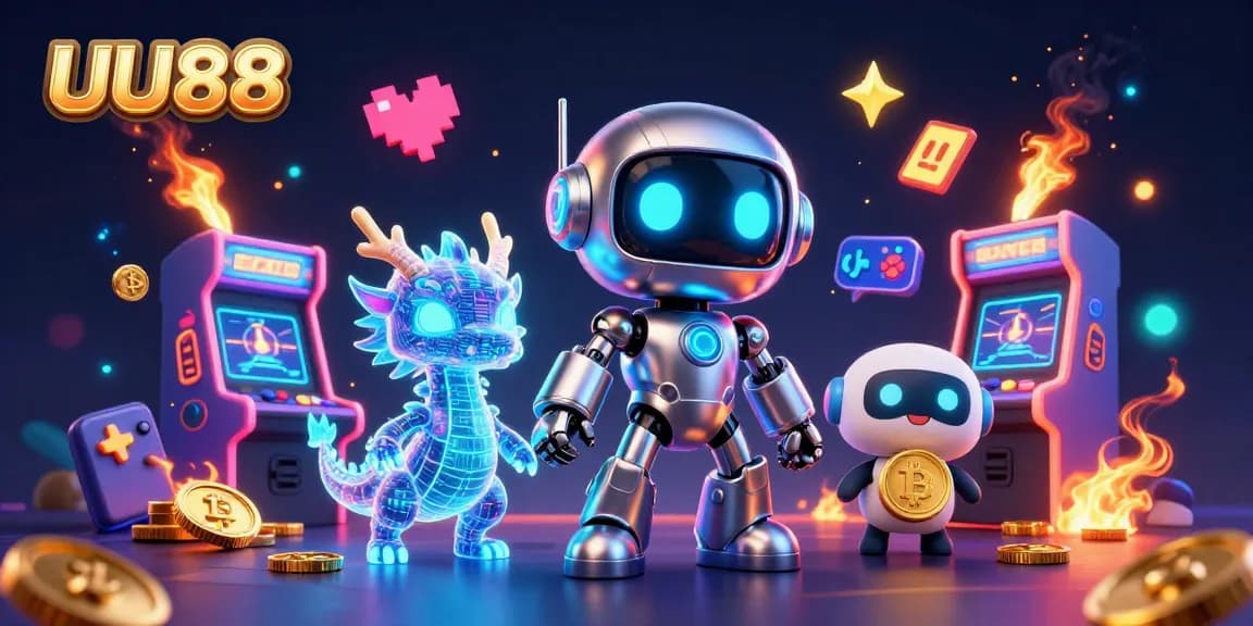 Experience thrilling action with UU88 in this vibrant 3D casino scene, showcasing gaming excitement.
