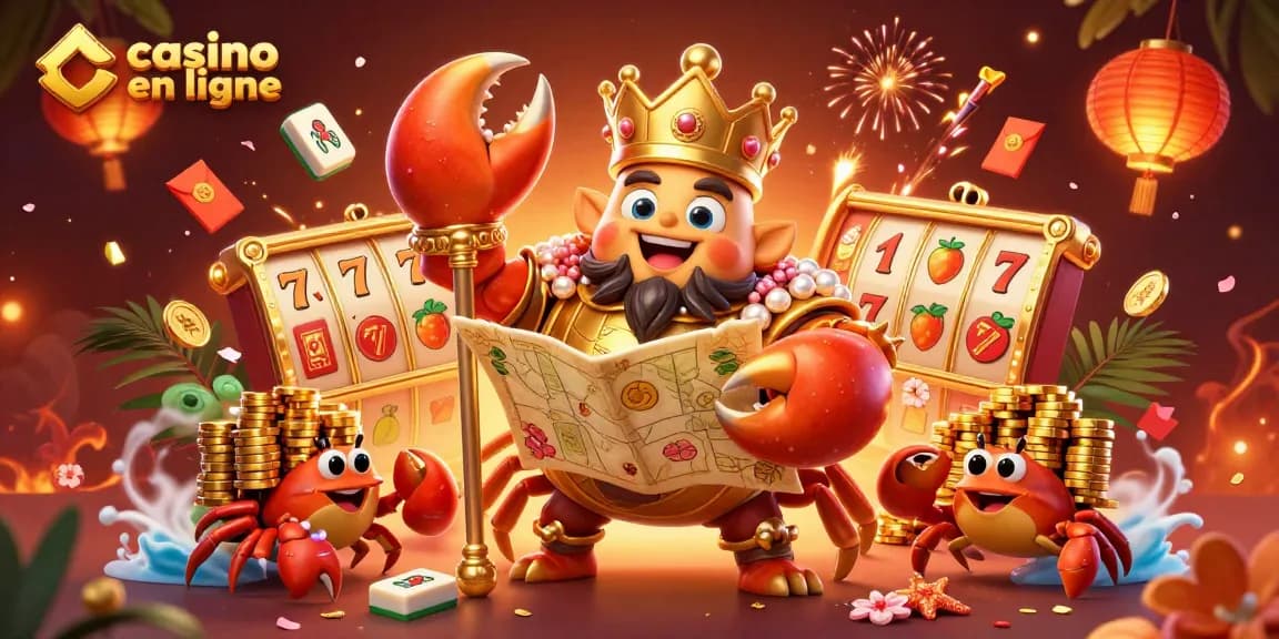 Défiez la chance avec le roi crustacé au casino en ligne et ses trésors flamboyants.