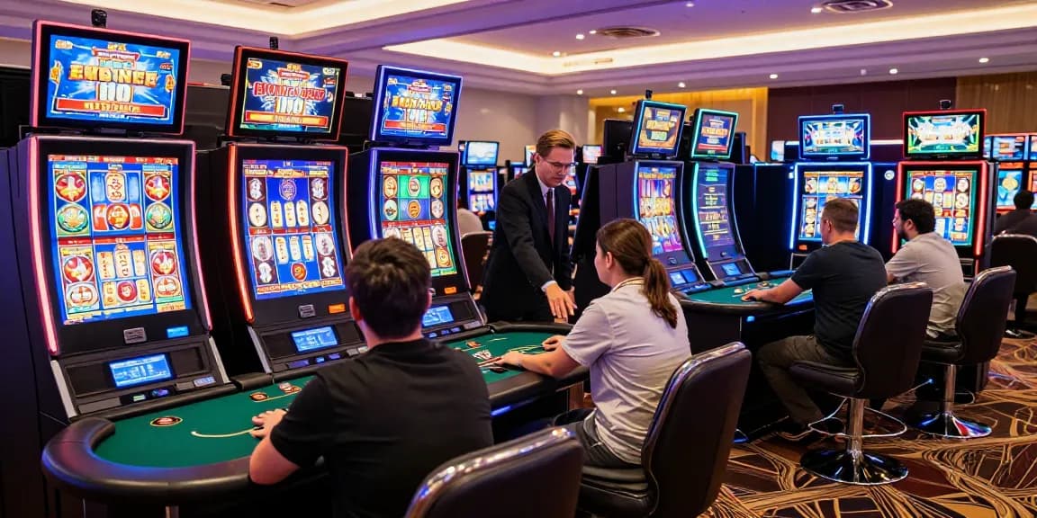 Experience top-tier gaming at situs gacor with vibrant slot machines and immersive casino atmosphere