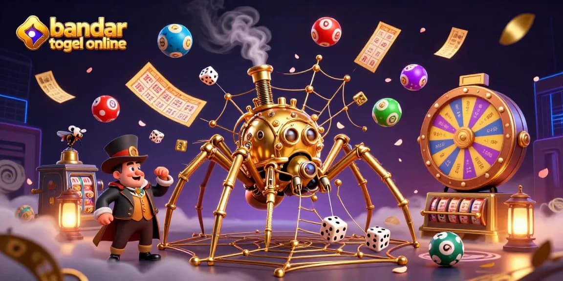 Engage with bandar togel online gameplay through a vibrant steampunk casino scene.