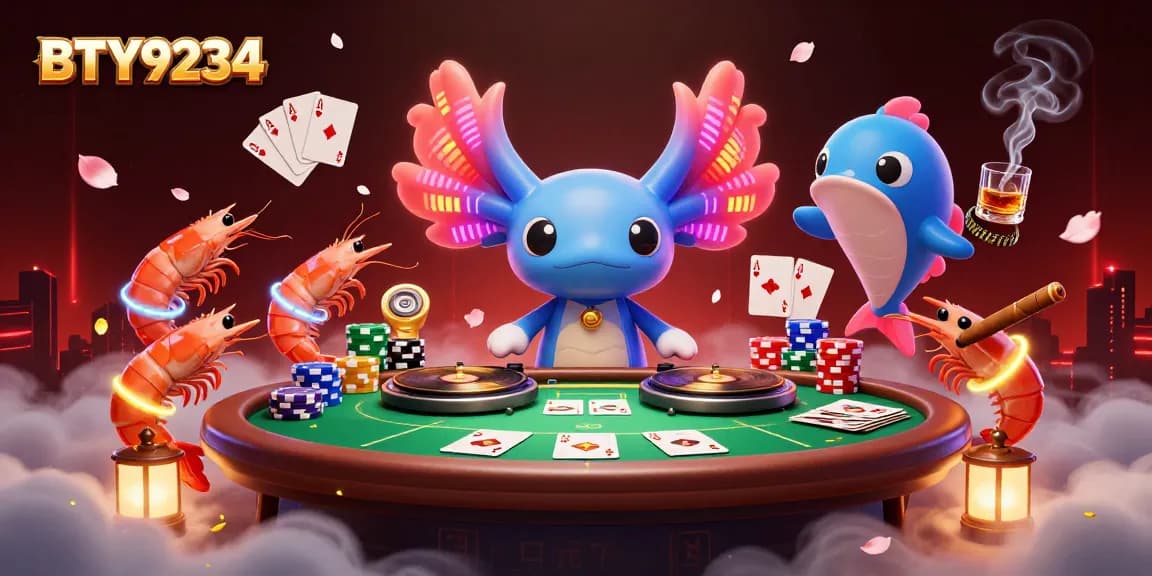Engage in thrilling poker action with BTY9234 as vibrant avatars create a lively casino atmosphere.