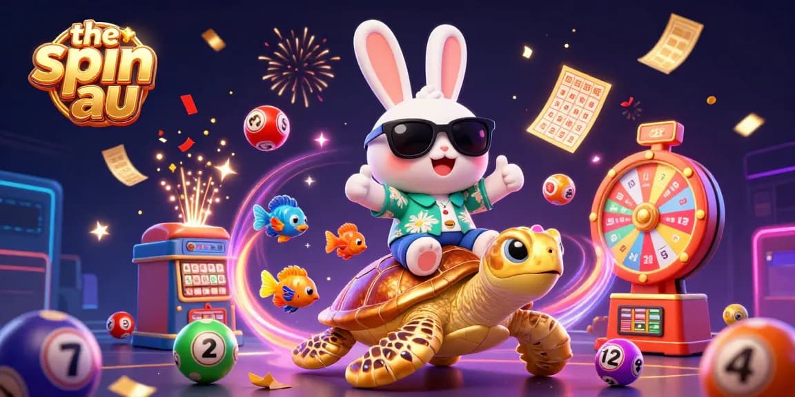 Experience the spin au with vibrant casino elements and lively characters in a dynamic scene.