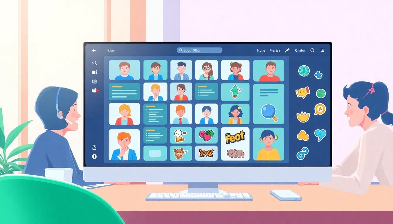 Klipy showcasing a dynamic digital workspace with engaging GIFs and user-friendly design.