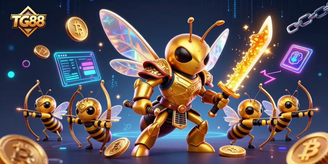 Engage in thrilling gameplay at TG88 with dazzling samurai hornets and crypto elements.