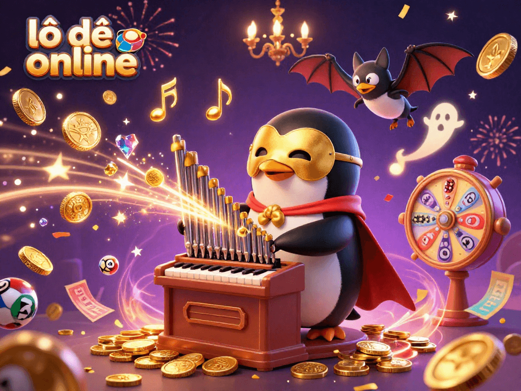 Experience thrilling lô đề online action in a vibrant 3D art scene with winning lottery elements.