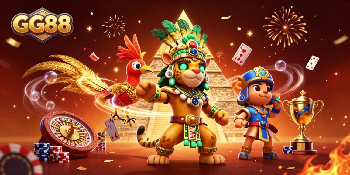Experience thrilling gameplay at GG88 with an exciting dynamic 3D casino scene.