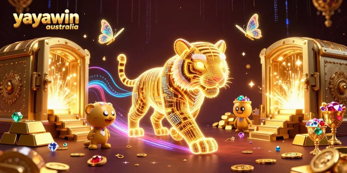 Spin to win with yayawin australia's vibrant digital gaming experience in 3D.