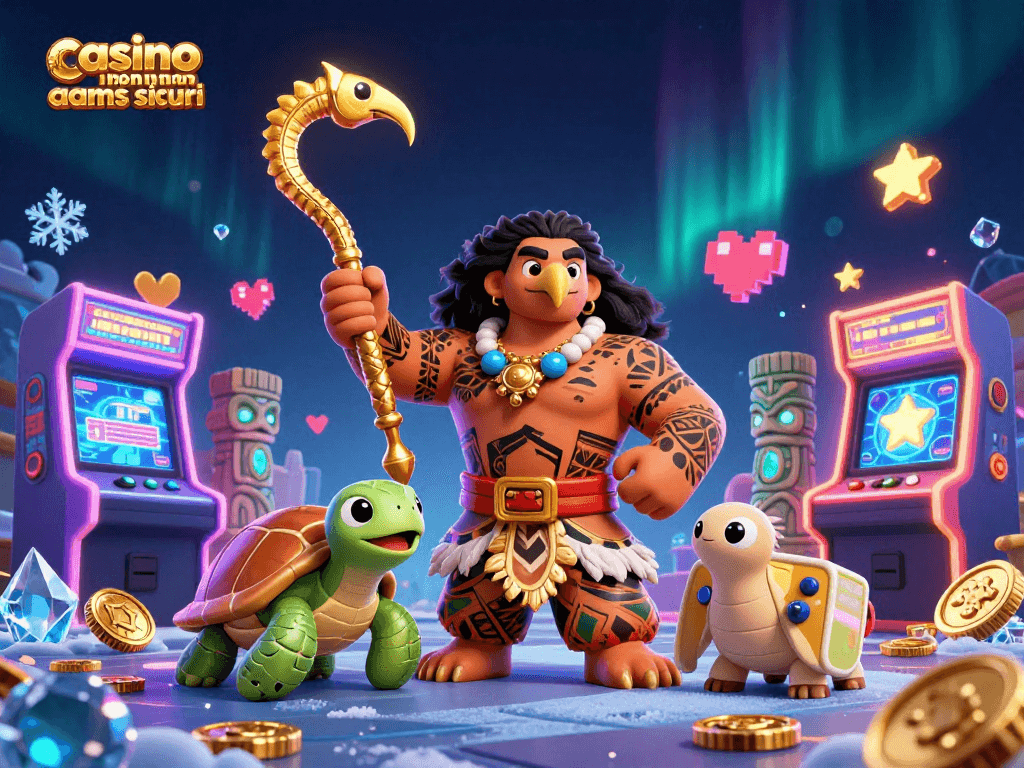 Gioca nei casino non aams sicuri con il hawk demigod e la tartaruga, immerse in un ambiente vibrante e ricco.