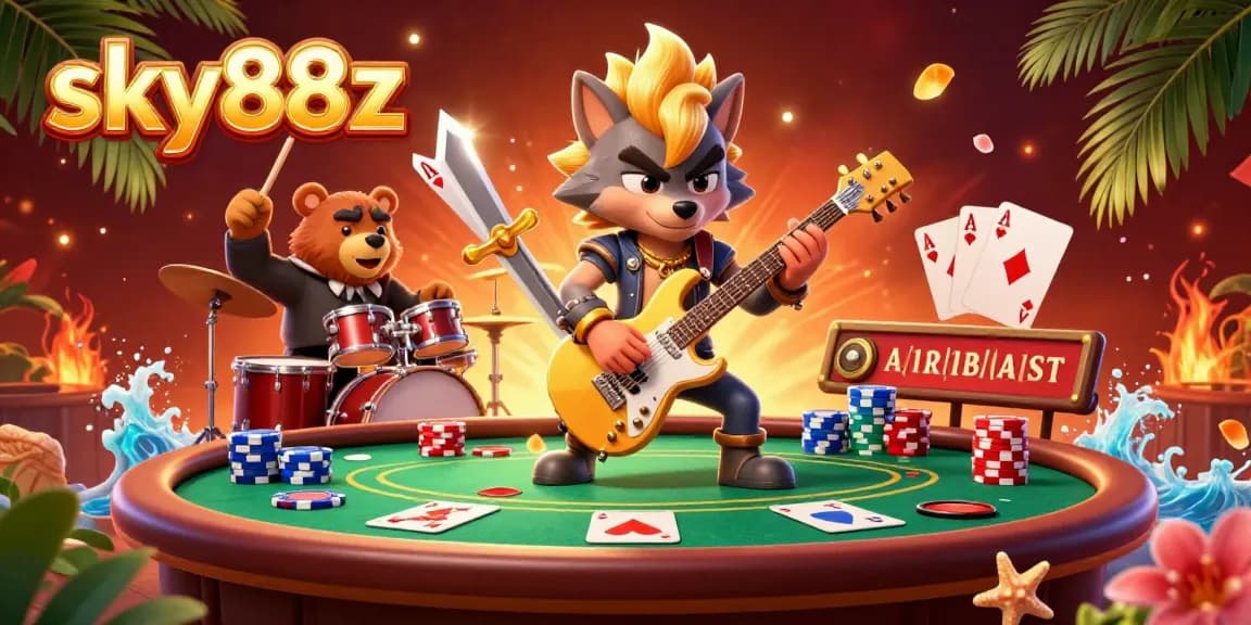 Engage in high-stakes excitement with sky88z featuring vibrant poker action surrounded by colorful chips.