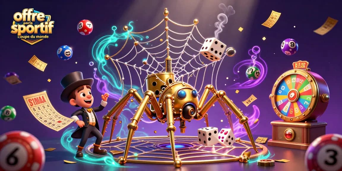 Offre de paris sportifs pour la Coupe du Monde : Illustrer la dynamique des paris sportifs avec un décor de casino captivant.