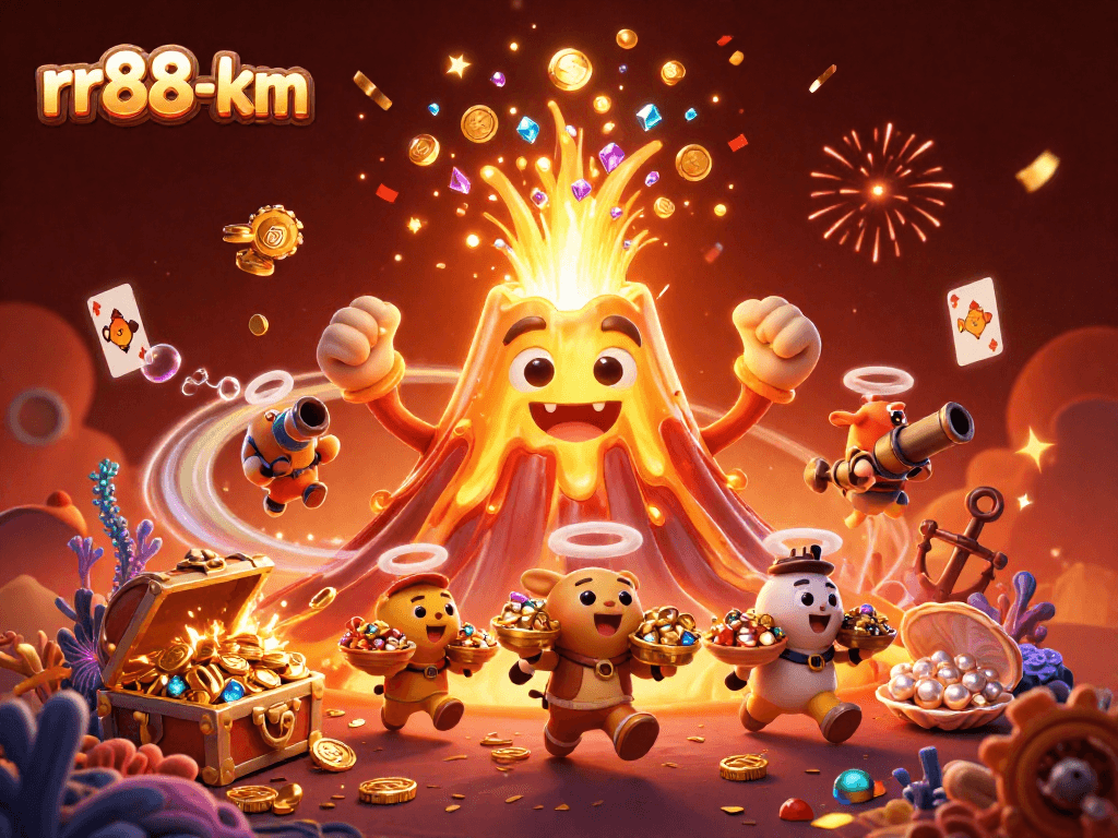 Experience thrilling treasure and excitement with rr88-km in a vibrant casino illustration