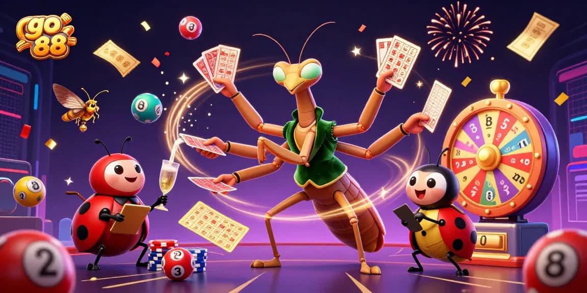 Experience the excitement of go 88 with our 3D cartoon scene featuring vibrant casino elements.