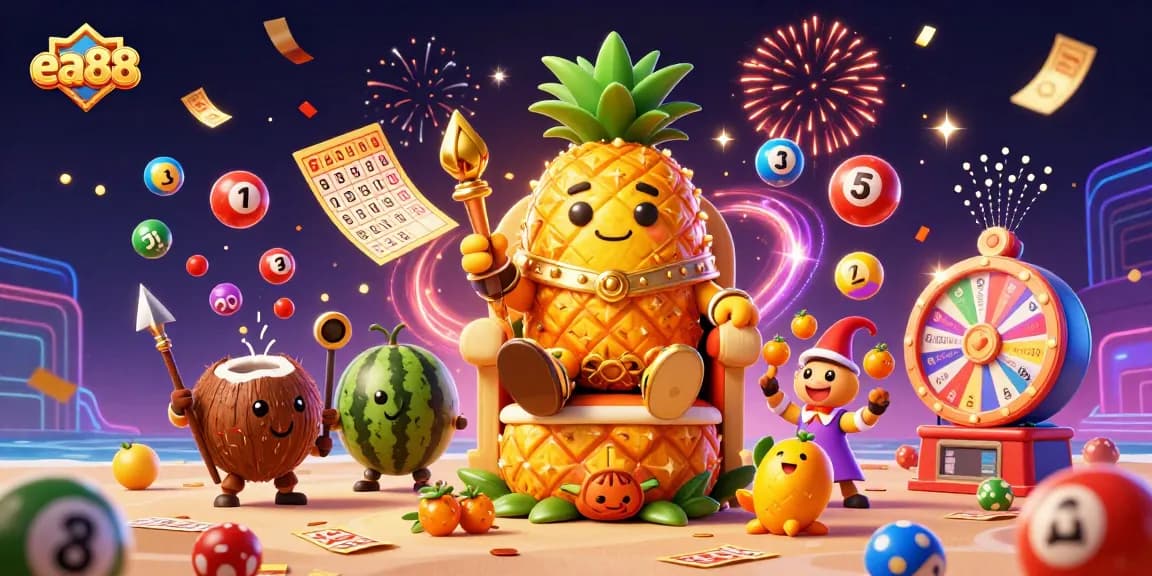 Experience the excitement of ea88 with a vibrant, dynamic casino-themed illustration featuring colorful elements.