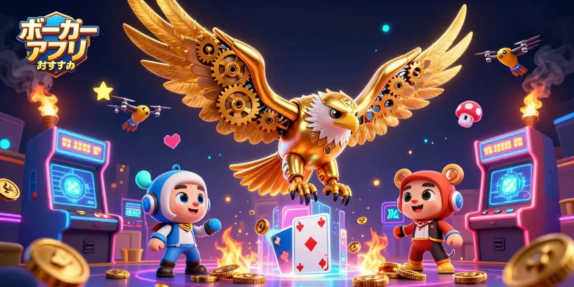 ポーカーアプリおすすめを楽しむための3Dイラスト、派手なカジノゲーム要素が満載。