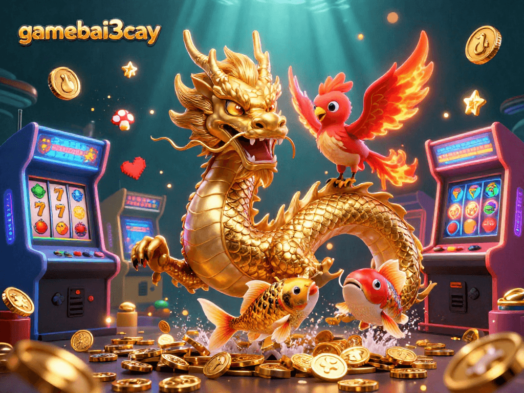 Experience thrilling wins at gamebai3cay with vibrant casino elements and captivating characters.
