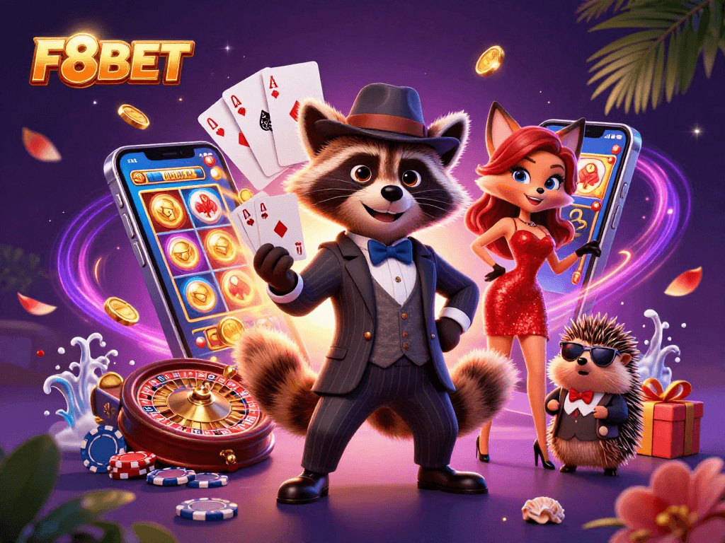 Engage with the dynamic world of F8BET, experience thrilling casino fun with charming characters and rich game visuals.