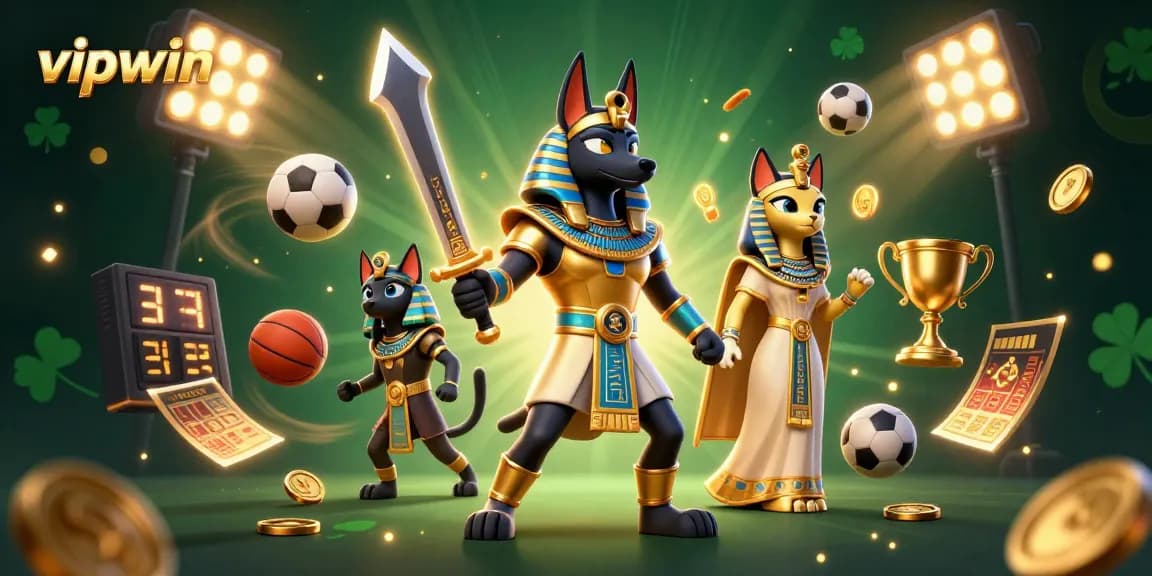 Win big at vipwin with dynamic sports betting action featuring thrilling characters surrounded by engaging elements.