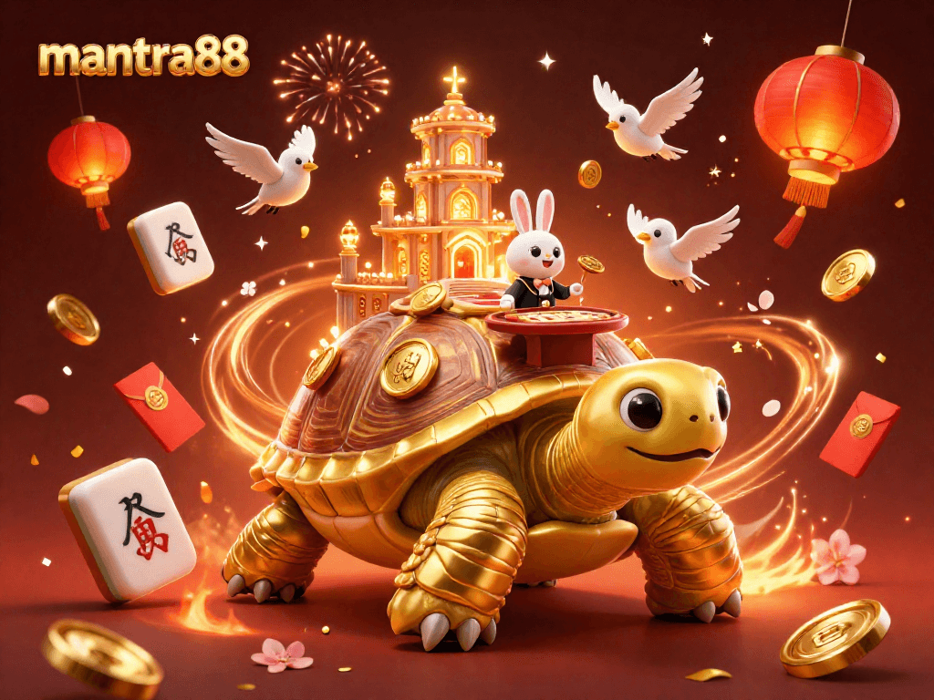 Experience thrilling gameplay with mantra88 in a vibrant casino scene featuring festive elements.