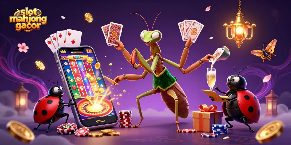 Engage with slot mahjong gacor through vibrant characters in a captivating casino scene filled with dynamic elements.