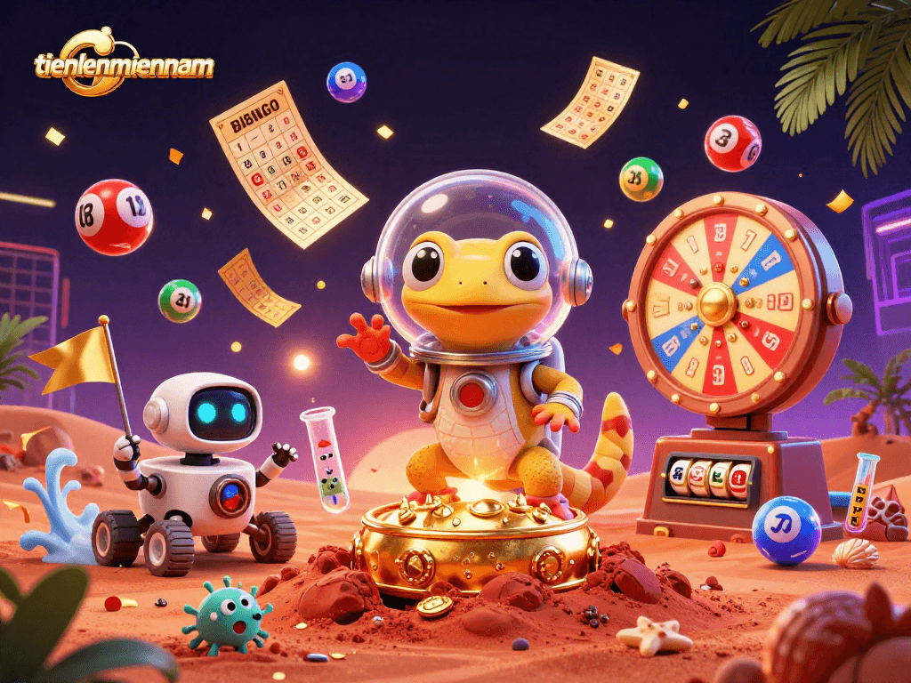 Engage with the thrilling action of tienlenmiennam as a Martian gecko uncovers a golden casino.