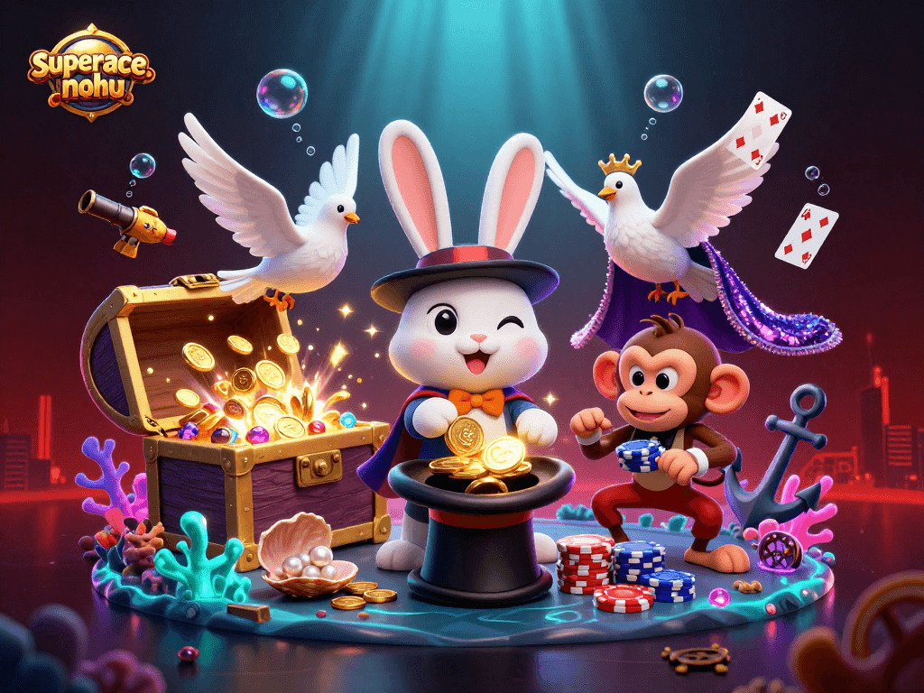Win big in superace-nohu with magical elements and vibrant treasures in a thrilling 3D scene.
