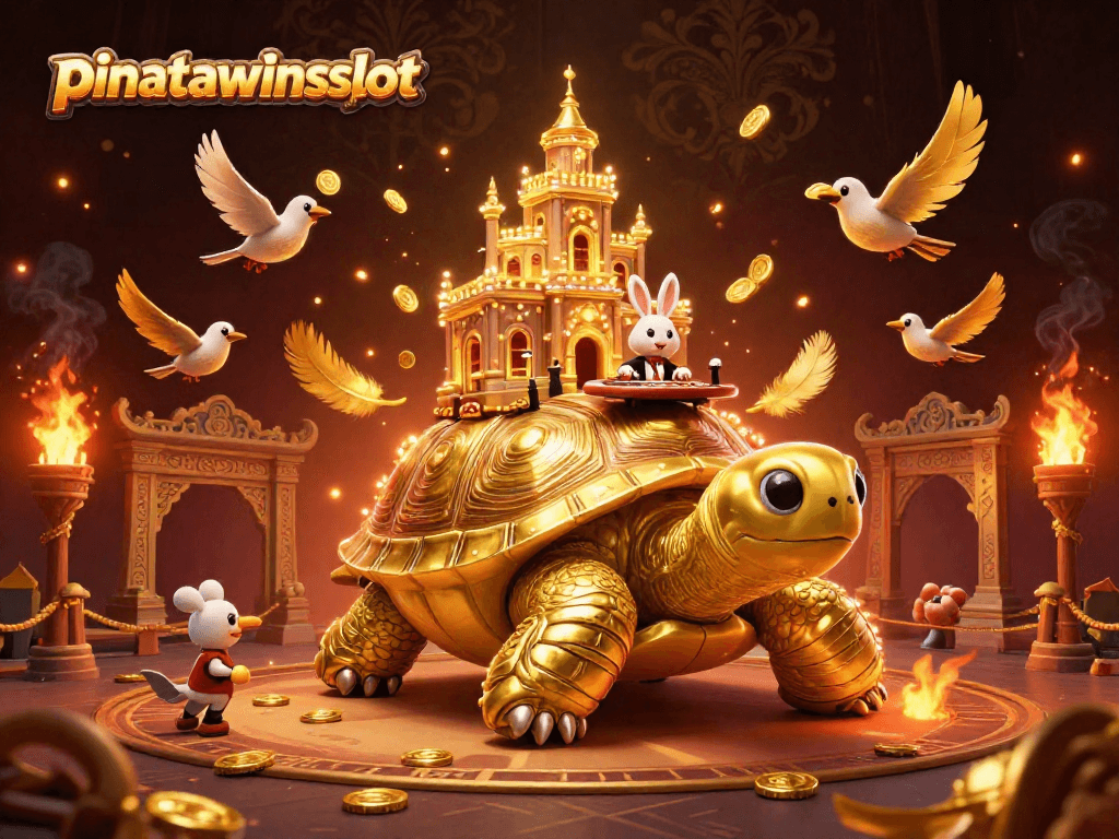 Experience rich visual elements in pinatawinsslot with a vibrant 3D casino scene.