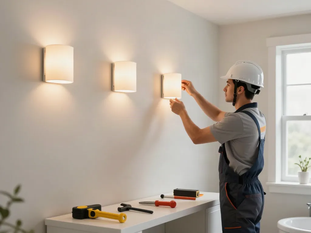 Aplica LED baie de la furnizor de servicii locale de încredere, instalare profesionistă.