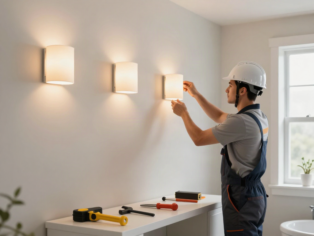 Aplica LED baie de la furnizor de servicii locale de încredere, instalare profesionistă.