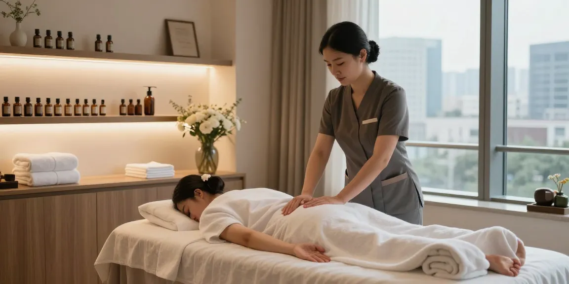Relaxing wellness spa scene showcasing 오피사이트 for premium massage services in a tranquil urban setting.