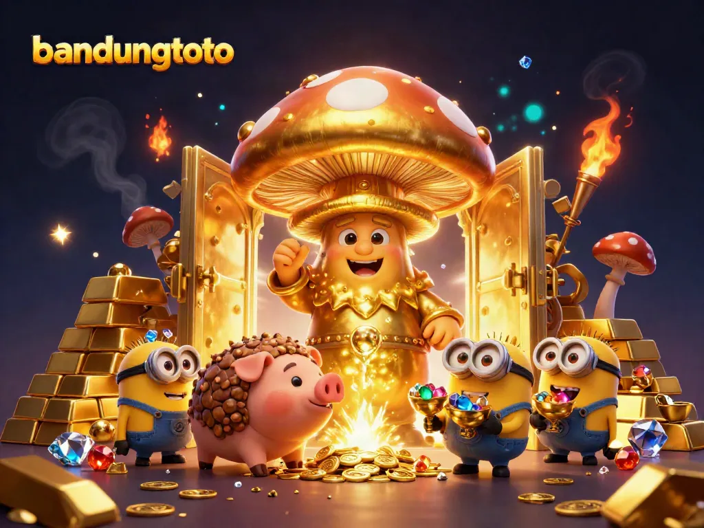 Experience thrilling gameplay with bandungtoto's vibrant treasure moment featuring magical gems and gold lighting.