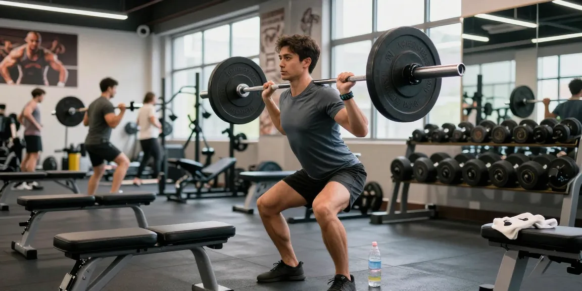 Explore the Somatrop Steroid Shop experience through an engaged athlete's workout scene in a state-of-the-art gym.