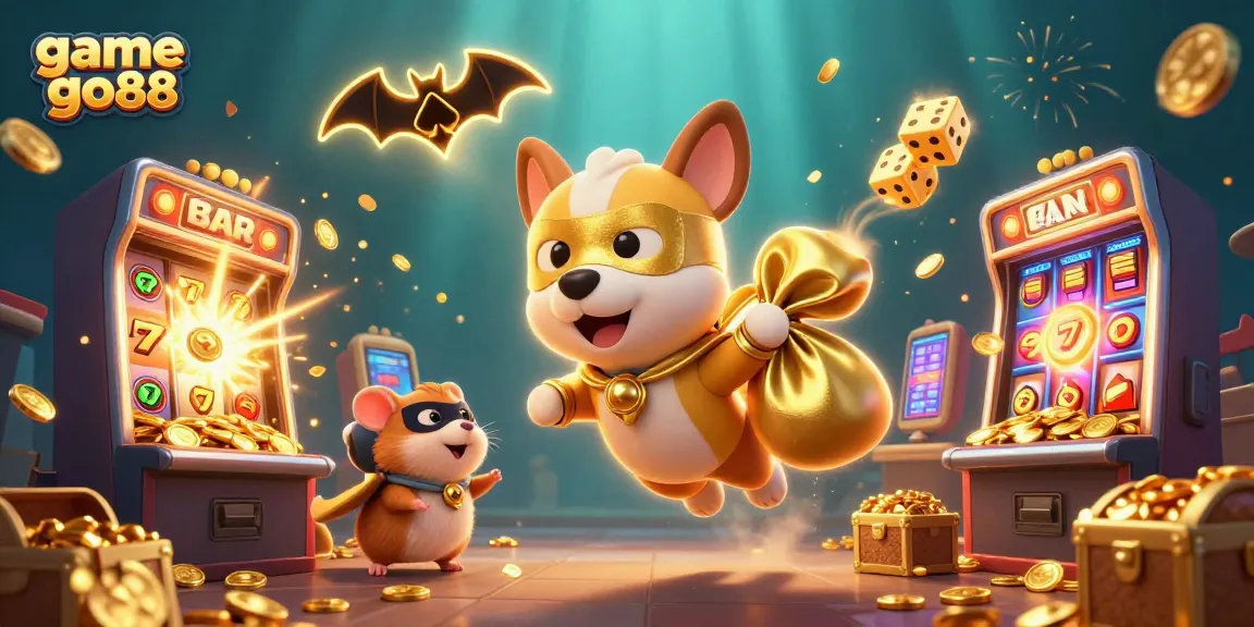 Experience exhilarating moments with the game go88 as a superhero dog and hamster bring rich surprises!