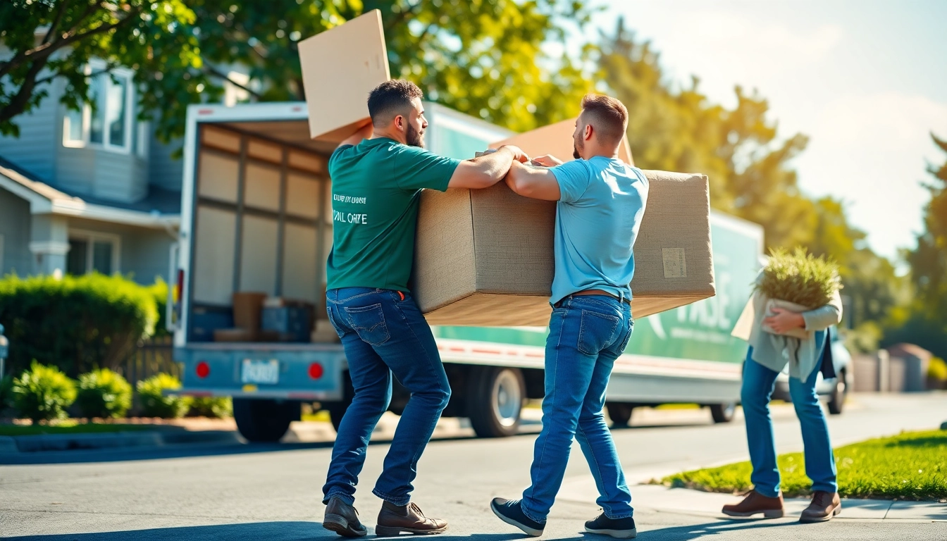 2 jacked guyz team moving furniture efficiently in bright daylight.