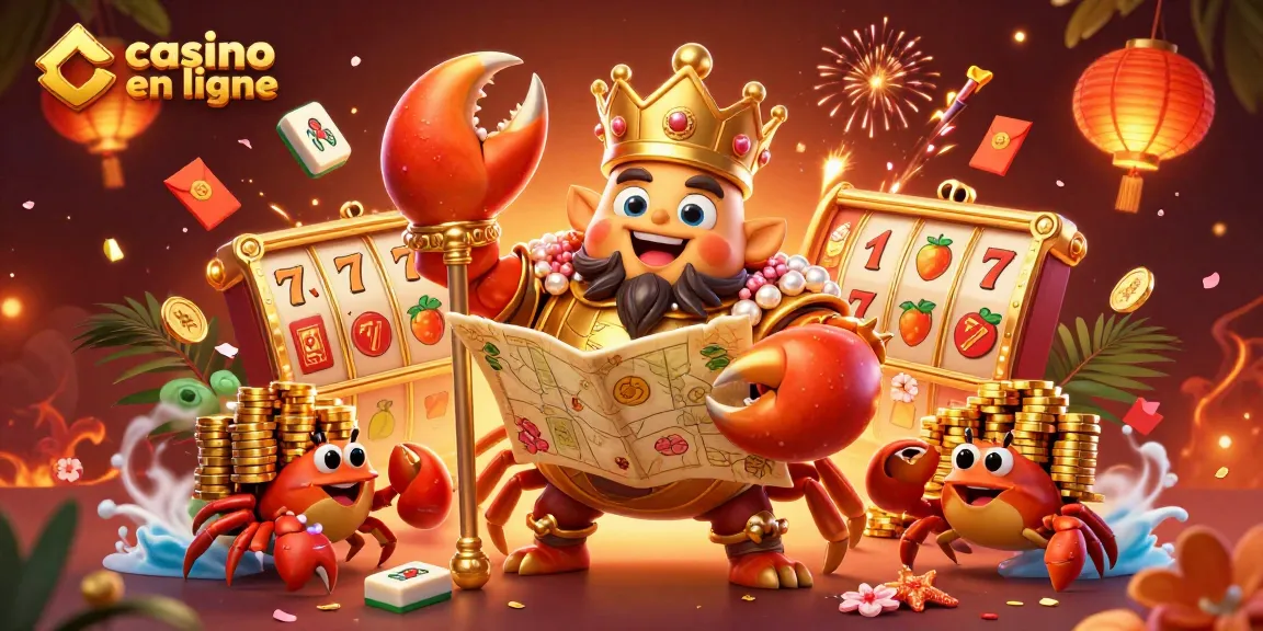 Défiez la chance avec le roi crustacé au casino en ligne et ses trésors flamboyants.