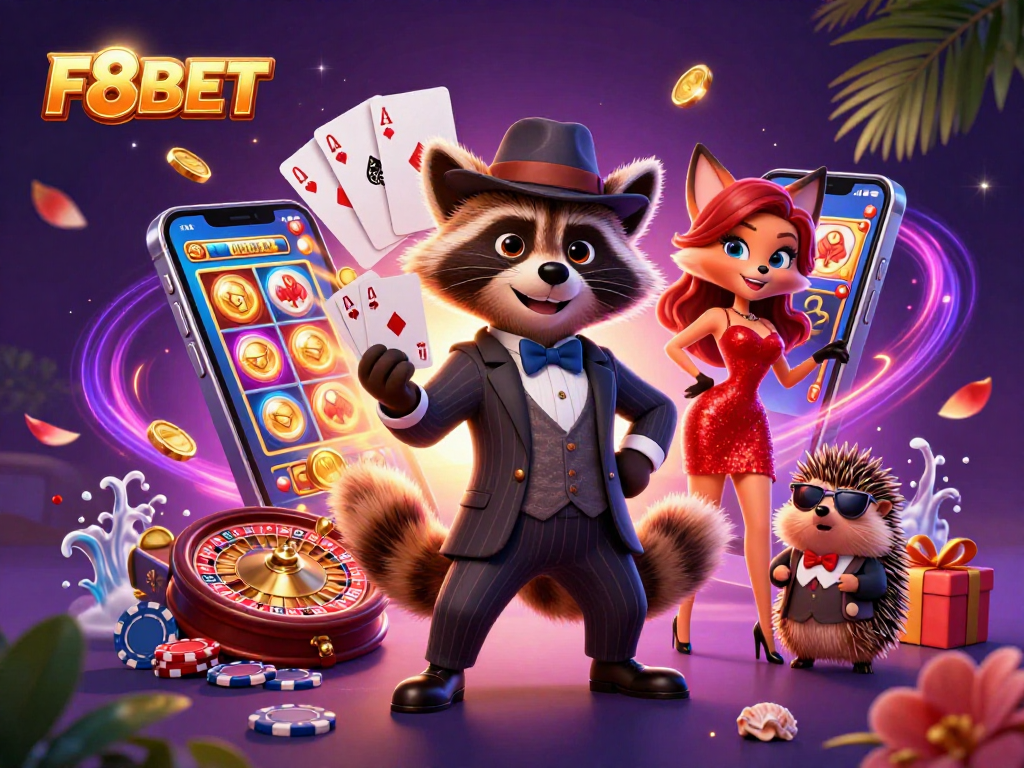 Engage with the dynamic world of F8BET, experience thrilling casino fun with charming characters and rich game visuals.
