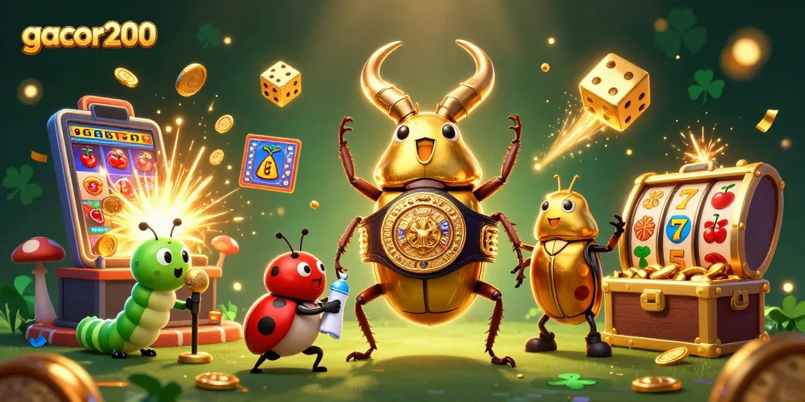 Gacor200 menghadirkan ilustrasi kasino 3D dengan karakter unik, jackpot, dan energi permainan.