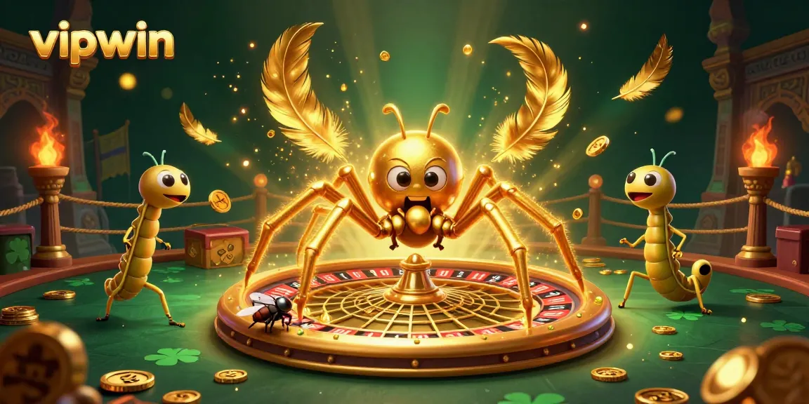 Experience the thrill of vipwin with a dynamic 3D casino scene featuring roulette and betting excitement.