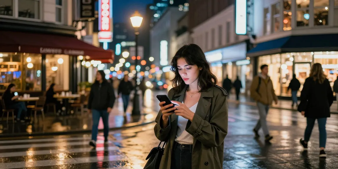 Gái gọi tại góc phố nhộn nhịp, ánh đèn neon rực rỡ và không khí sôi động.