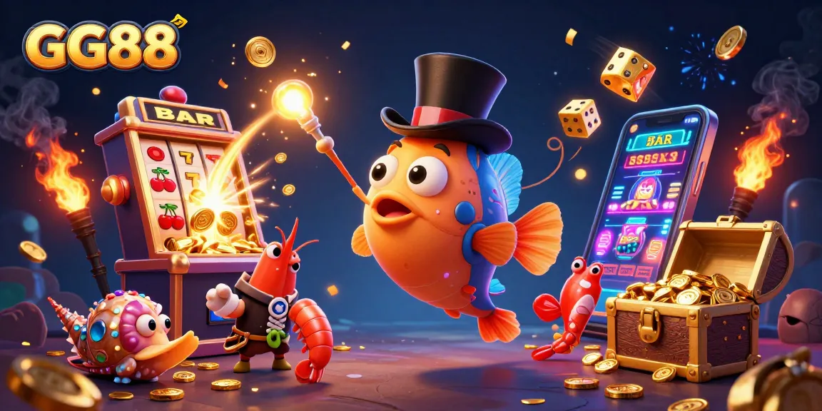 GG88 players win with a vibrant 3D scene filled with excitement and jackpots