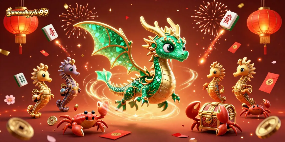 Experience gamenohuuytin99 with a vibrant 3D casino scene depicting celebration and luck.