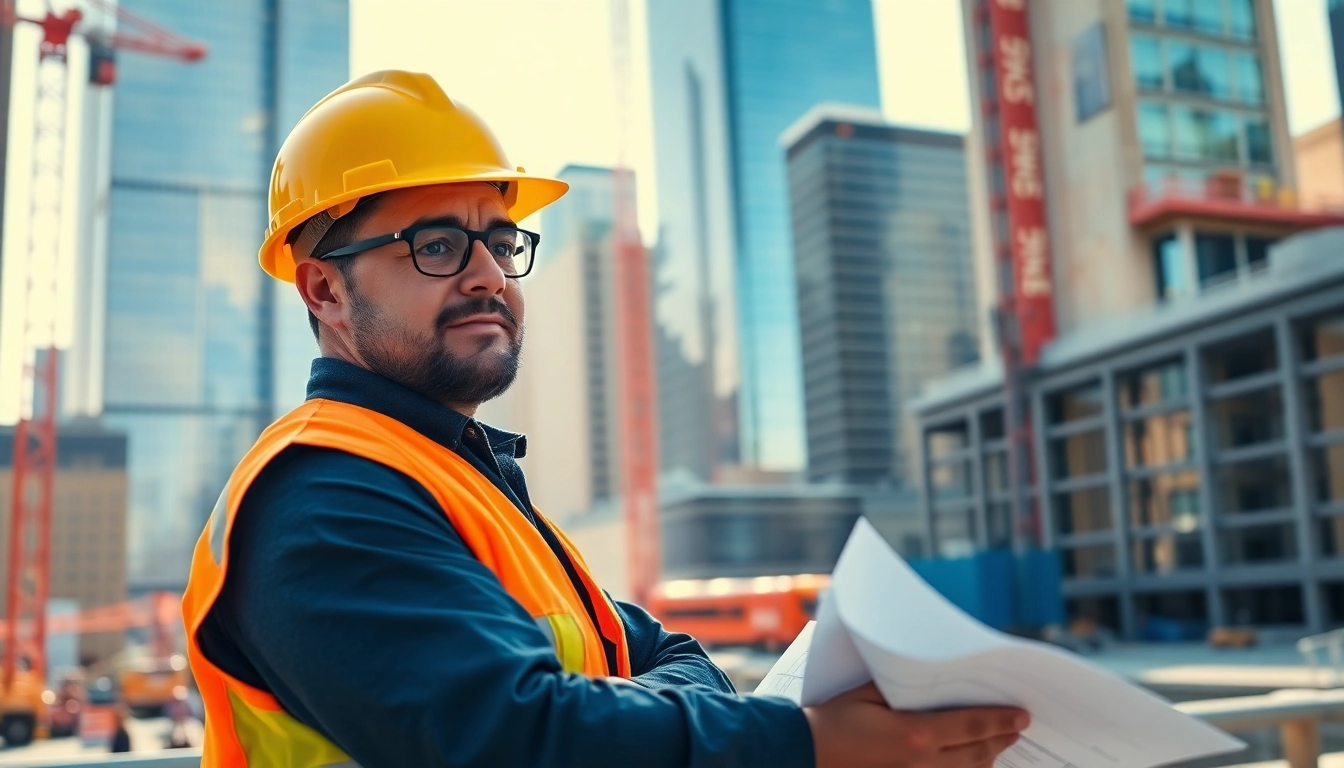 New York City Construction Manager supervises construction activities in a vibrant urban environment.