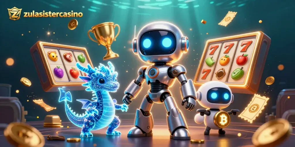 Experience the fun at zulasistercasino with vibrant digital gaming elements and characters!