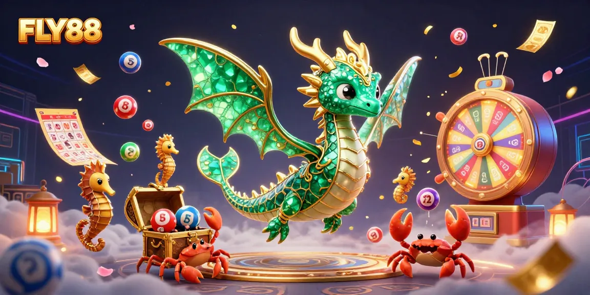 FLY88 showcases a fantasy casino scene with vibrant elements for engaging gameplay.