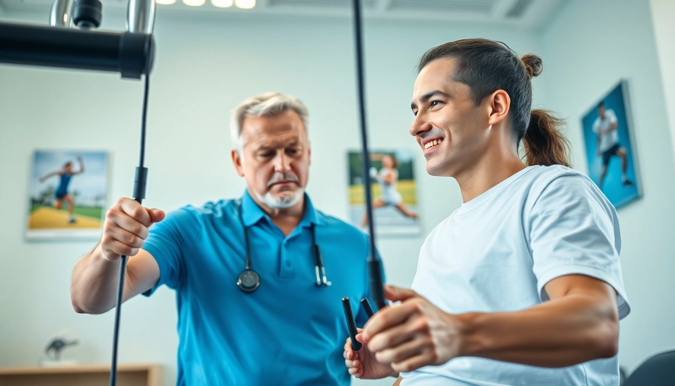 Performing sports injury treatment St. Albert in a modern clinic, showcasing expert physiotherapy.