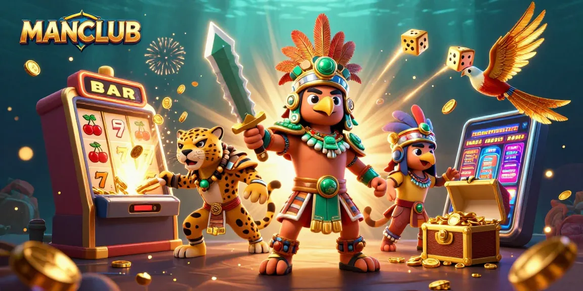 Experience the thrill of MANCLUB with jackpot slots and dynamic gaming elements.